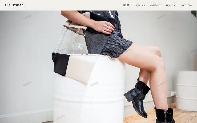 Revue, a premium Kiosk theme: storefront home page with full-bleed campaign image