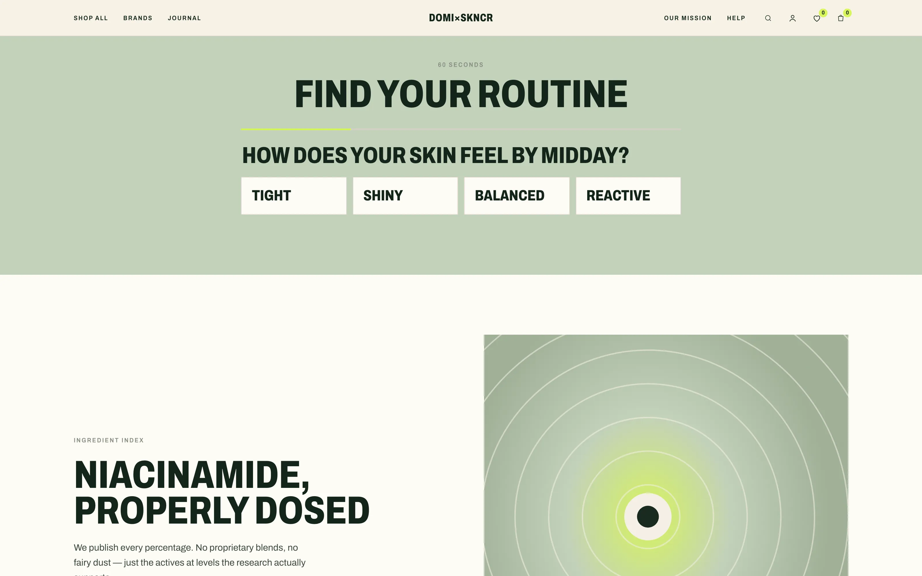 SOIN routine quiz — blocks in the theme editor