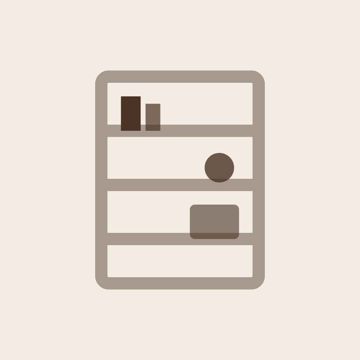 Repère Shelf, line illustration