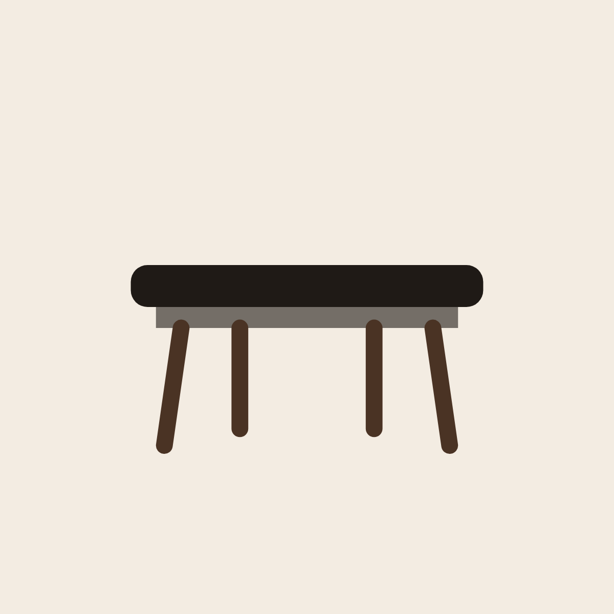 Plan Coffee Table, line illustration