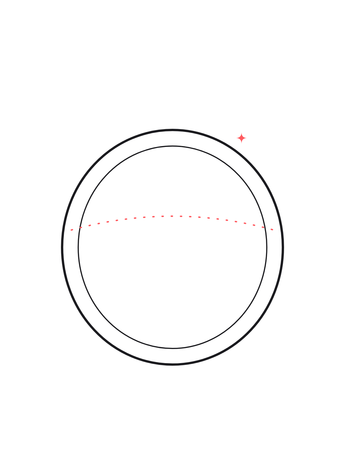 Pop Ring — line drawing